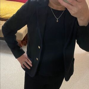 Tory Burch Black Blazer with Gold Accents